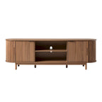 Meuble TV moderne Middlebrook Designs Reeded de 70 po avec rangement ouvert