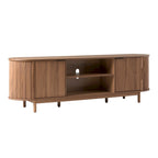 Meuble TV moderne Middlebrook Designs Reeded de 70 po avec rangement ouvert