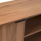 Meuble TV moderne Middlebrook Designs Reeded de 70 po avec rangement ouvert