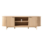 Meuble TV moderne Middlebrook Designs Reeded de 70 po avec rangement ouvert