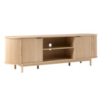 Meuble TV moderne Middlebrook Designs Reeded de 70 po avec rangement ouvert