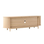 Meuble TV moderne Middlebrook Designs Reeded de 70 po avec rangement ouvert