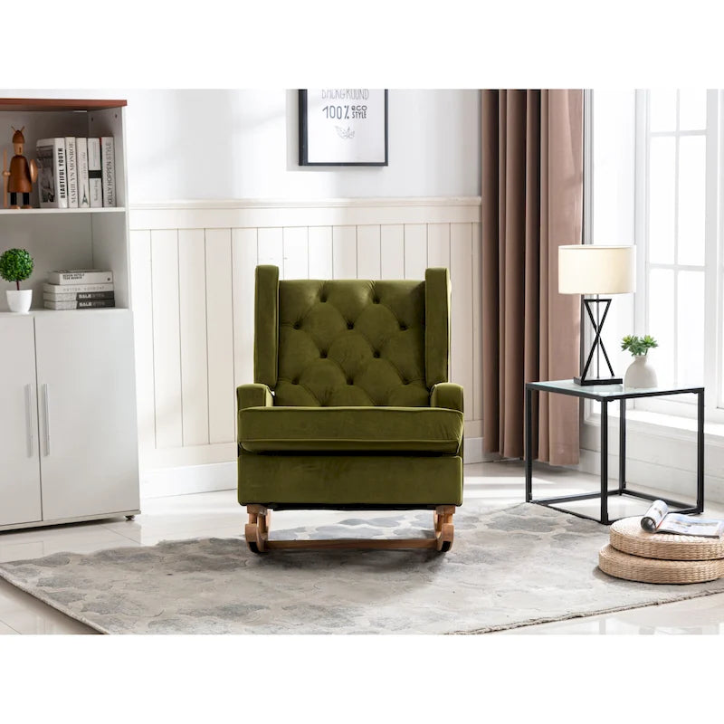 Fauteuil à bascule capitonné moderne 33.8