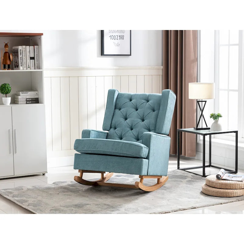 Fauteuil à bascule capitonné moderne 33.8