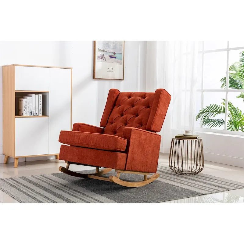 Fauteuil à bascule capitonné moderne 33.8