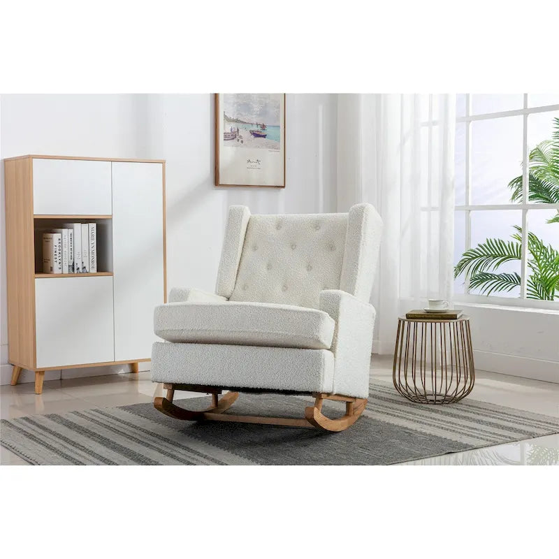 Fauteuil à bascule capitonné moderne 33.8