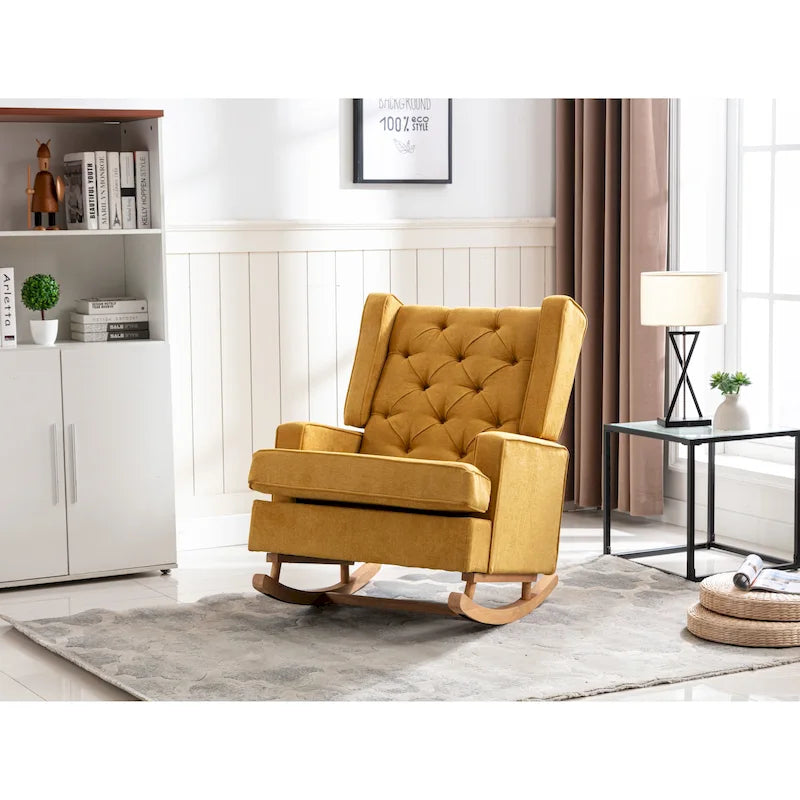 Fauteuil à bascule capitonné moderne 33.8