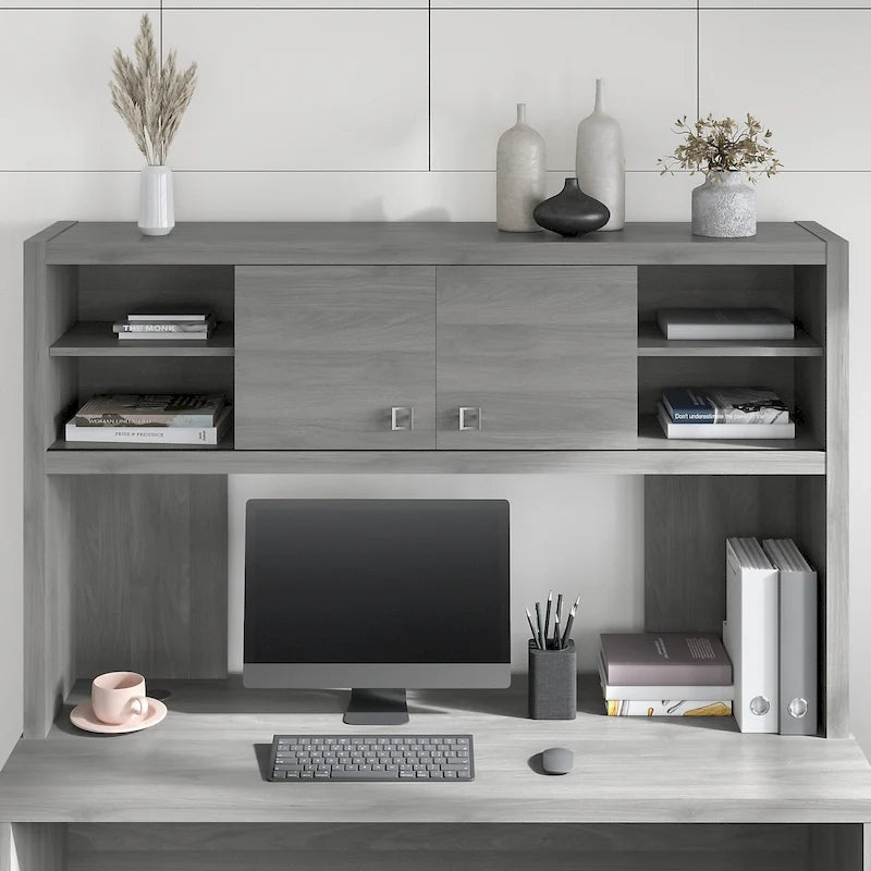 Hutch 60W avec portes coulissantes – Blanc pur / Sable gris / Érable anthracite / Gris moderne, Un seul utilisateur