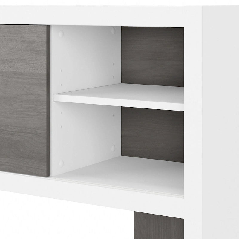 Hutch 60W avec portes coulissantes – Blanc pur / Sable gris / Érable anthracite / Gris moderne, Un seul utilisateur