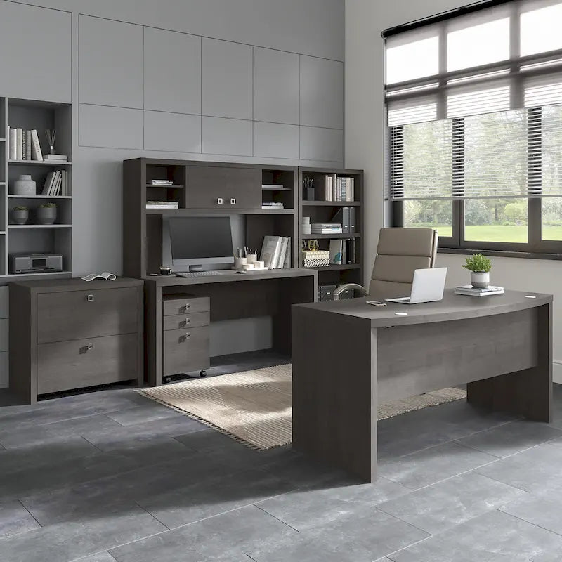Hutch 60W avec portes coulissantes – Blanc pur / Sable gris / Érable anthracite / Gris moderne, Un seul utilisateur