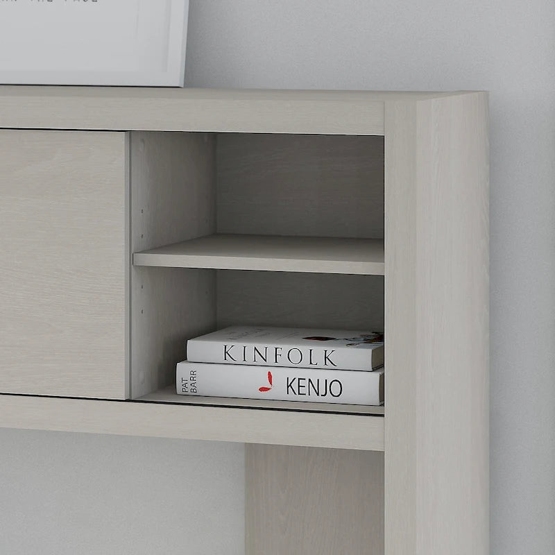 Hutch 60W avec portes coulissantes – Blanc pur / Sable gris / Érable anthracite / Gris moderne, Un seul utilisateur