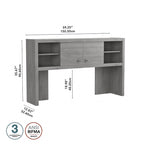 Hutch 60W avec portes coulissantes – Blanc pur / Sable gris / Érable anthracite / Gris moderne, Un seul utilisateur
