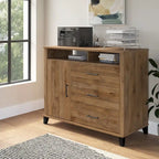 Crédence de bureau avec tiroirs, 4 options de couleur