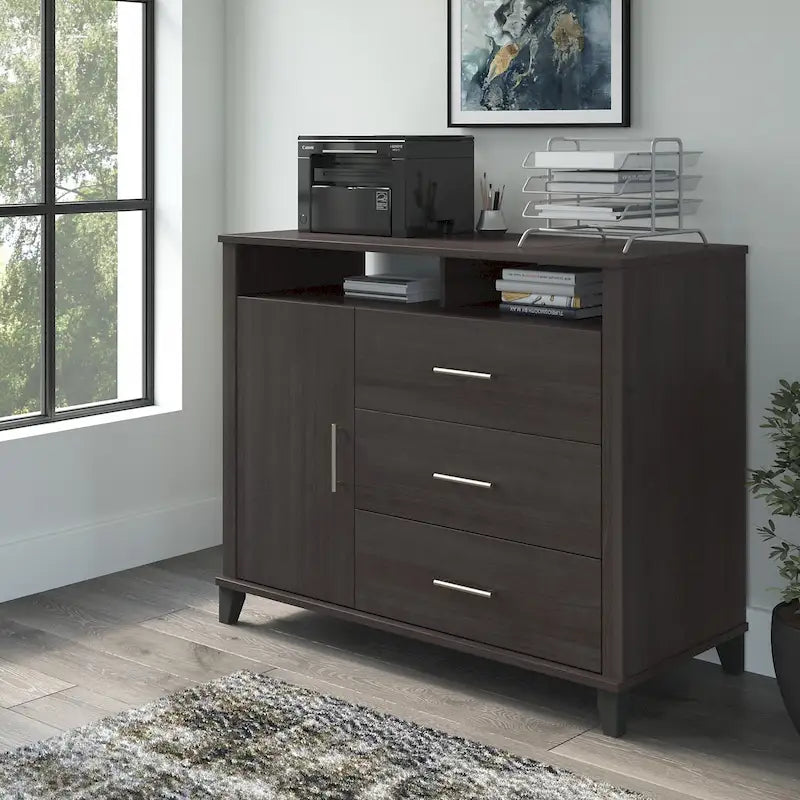 Crédence de bureau avec tiroirs, 4 options de couleur