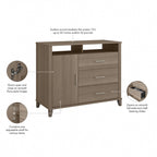 Crédence de bureau avec tiroirs, 4 options de couleur