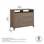 Crédence de bureau avec tiroirs, 4 options de couleur