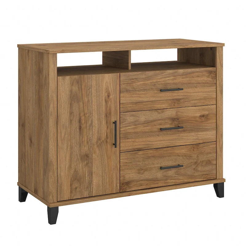 Crédence de bureau avec tiroirs, 4 options de couleur