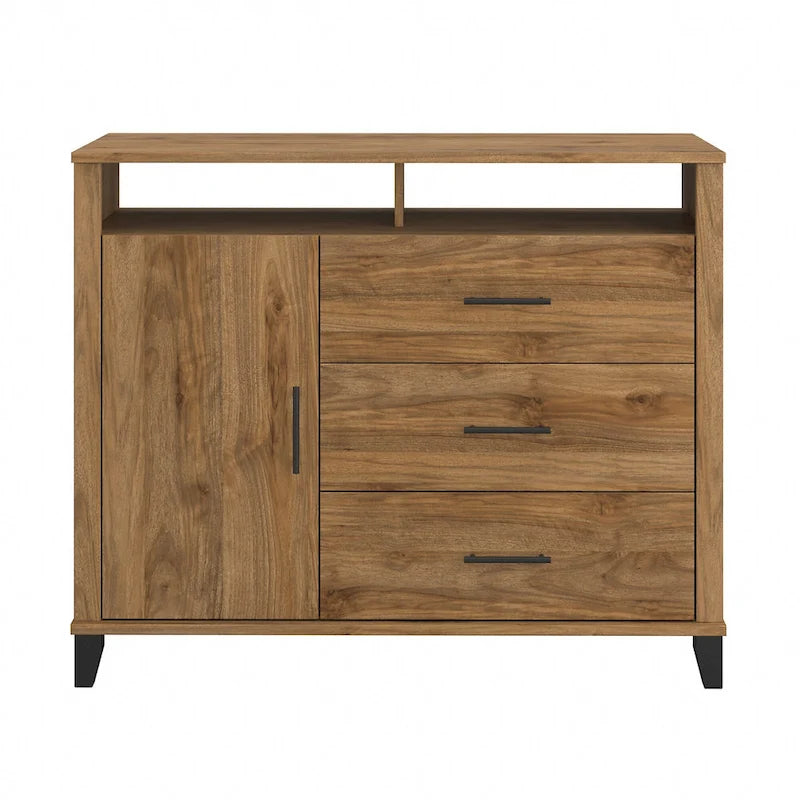 Crédence de bureau avec tiroirs, 4 options de couleur