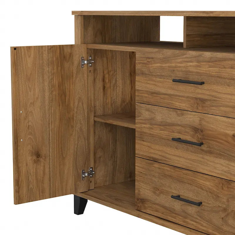 Crédence de bureau avec tiroirs, 4 options de couleur