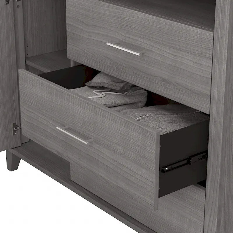 Crédence de bureau avec tiroirs, 4 options de couleur