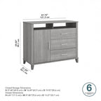 Crédence de bureau avec tiroirs, 4 options de couleur