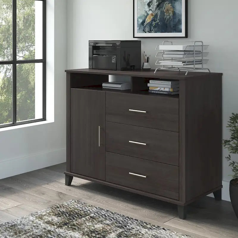 Crédence de bureau avec tiroirs, 4 options de couleur