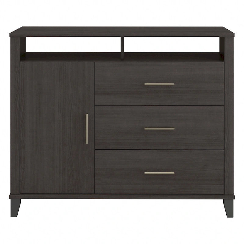Crédence de bureau avec tiroirs, 4 options de couleur
