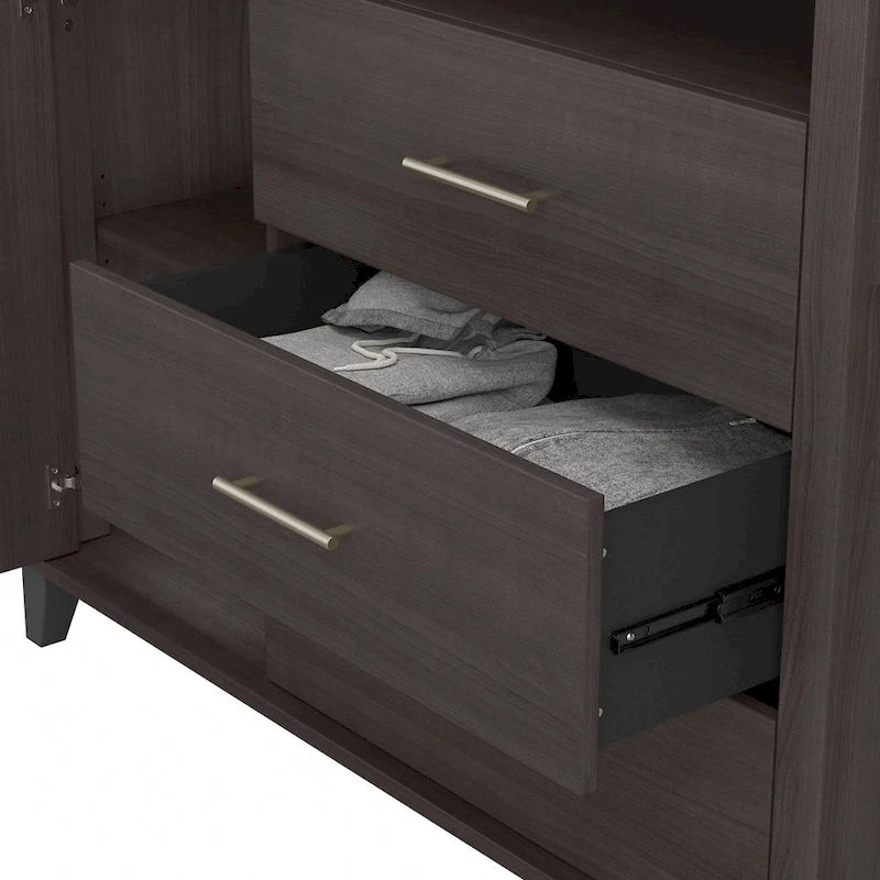 Crédence de bureau avec tiroirs, 4 options de couleur