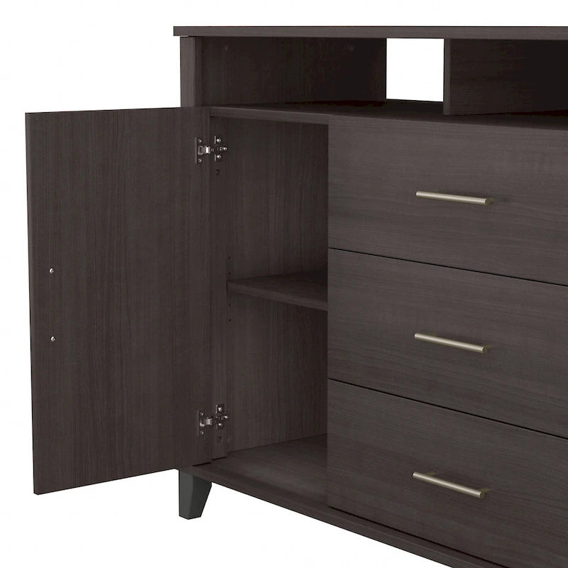 Crédence de bureau avec tiroirs, 4 options de couleur