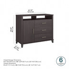 Crédence de bureau avec tiroirs, 4 options de couleur