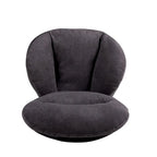 Fauteuil d'appoint pivotant noir et bleu marine | Chenille et similicuir | Siège unique