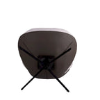 Fauteuil d'appoint pivotant noir et bleu marine | Chenille et similicuir | Siège unique