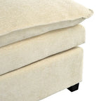 Canapé d'angle en chenille en U Roomfitters avec accoudoirs réglables, parfait pour les salons, les bureaux, les grands espaces