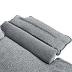 Canapé d'angle en chenille en U Roomfitters avec accoudoirs réglables, parfait pour les salons, les bureaux, les grands espaces