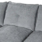 Canapé d'angle en chenille en U Roomfitters avec accoudoirs réglables, parfait pour les salons, les bureaux, les grands espaces