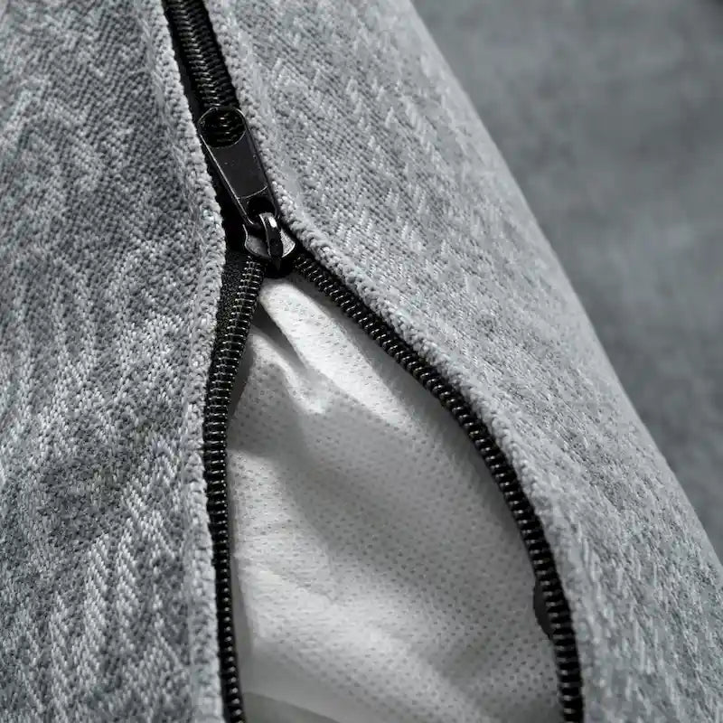 Canapé d'angle en chenille en U Roomfitters avec accoudoirs réglables, parfait pour les salons, les bureaux, les grands espaces