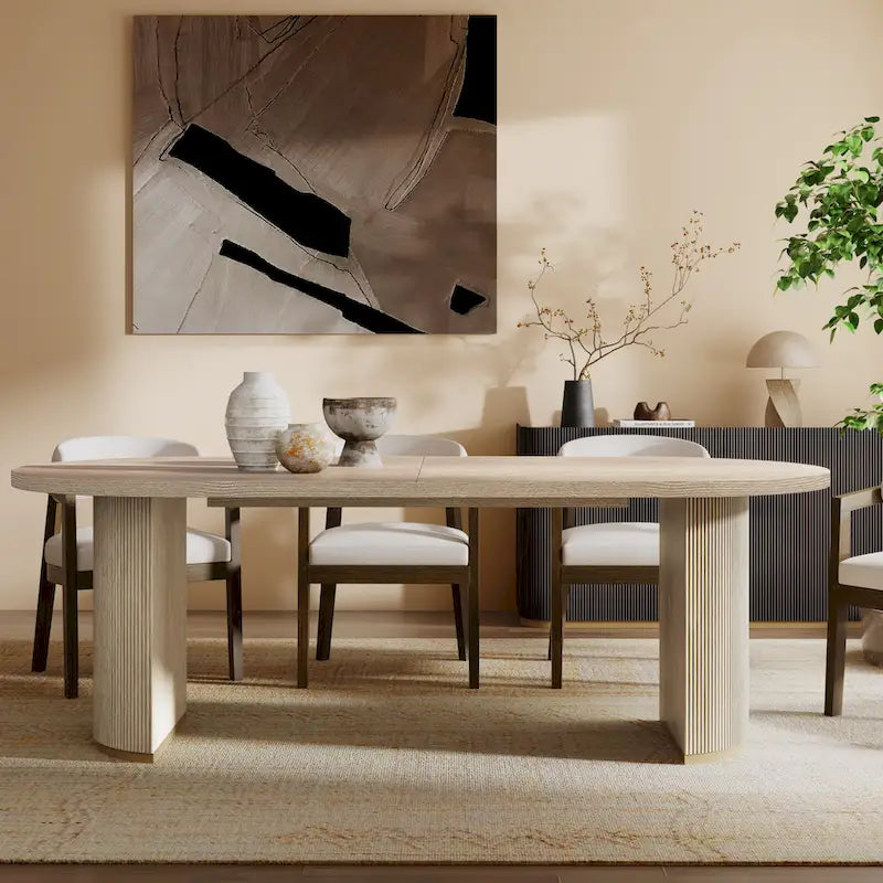 Christopher Knight Home - Table à manger ovale en bois style moderne Eleanor