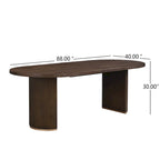 Christopher Knight Home - Table à manger ovale en bois style moderne Eleanor