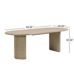 Christopher Knight Home - Table à manger ovale en bois style moderne Eleanor