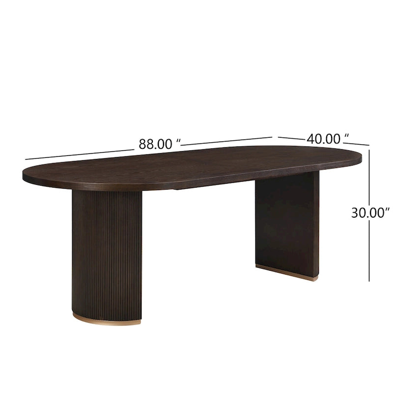 Christopher Knight Home - Table à manger ovale en bois style moderne Eleanor