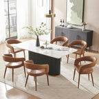 Modern Fort PU Leather Upholstered Dining Chair (Set of 6)