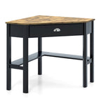 Gymax Bureau d'angle pour ordinateur portable avec tiroir