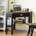 Gymax Bureau d'angle pour ordinateur portable avec tiroir
