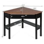 Gymax Bureau d'angle pour ordinateur portable avec tiroir