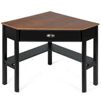Gymax Bureau d'angle pour ordinateur portable avec tiroir