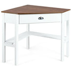 Gymax Bureau d'angle pour ordinateur portable avec tiroir
