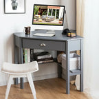 Gymax Bureau d'angle pour ordinateur portable avec tiroir