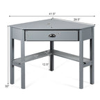Gymax Bureau d'angle pour ordinateur portable avec tiroir