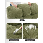 Fauteuil inclinable à bascule, fauteuil à bascule pivotant à 360° pour salon, fauteuil de nurserie rembourré en tissu avec poche latérale