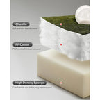 Fauteuil inclinable à bascule, fauteuil à bascule pivotant à 360° pour salon, fauteuil de nurserie rembourré en tissu avec poche latérale